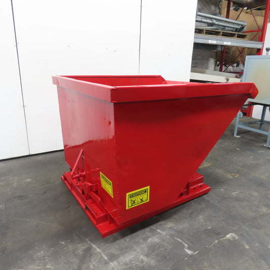 1-1/2 Cubic Yard Medium Duty Self Dumping Trash Scrap Hopper Inside (New Paint)