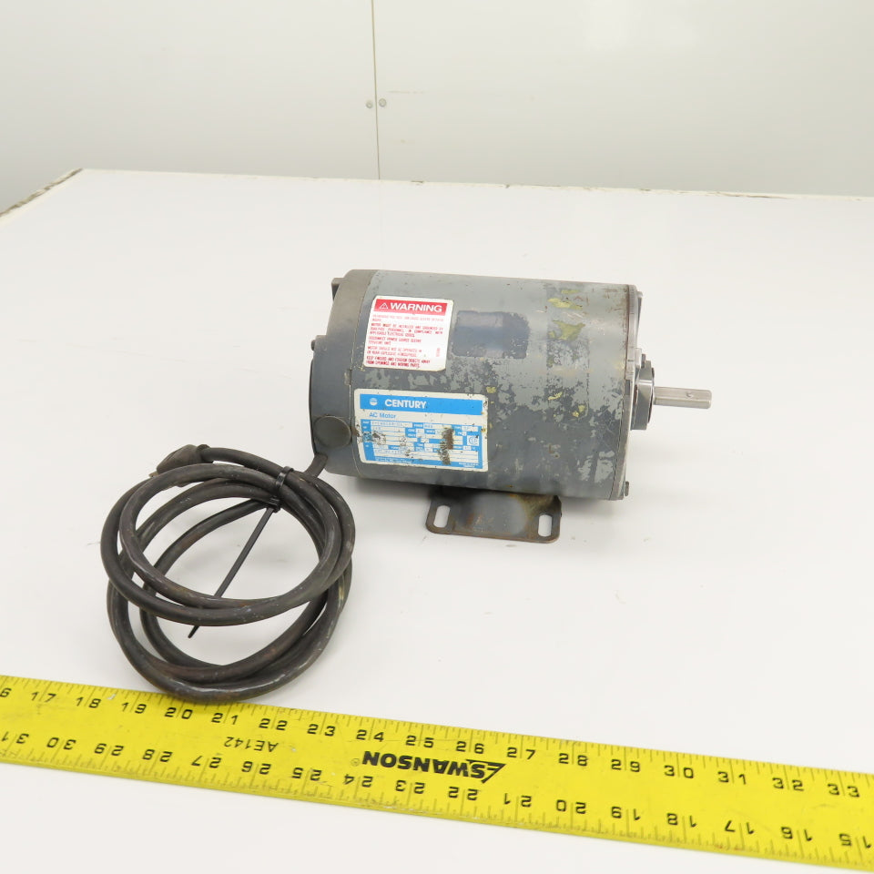 Century 7-140027-01 1/4HP Electric Motor 1725RPM 115V 1PH M48 Frame Tested