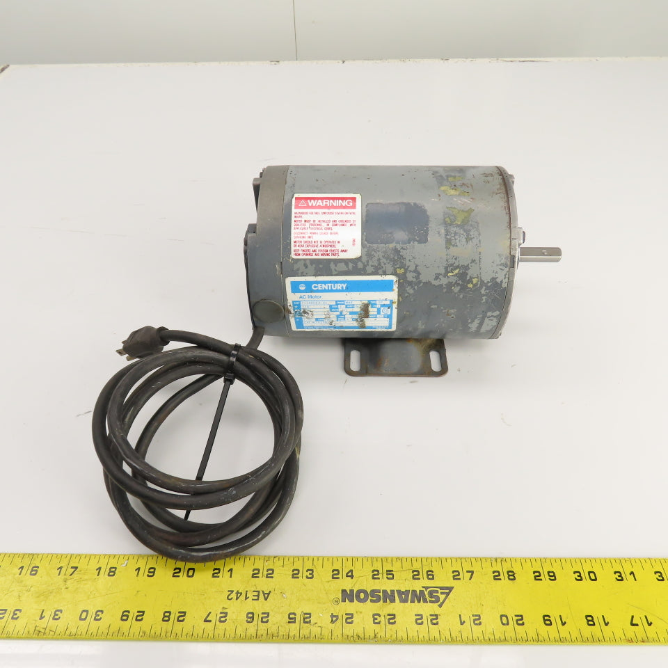 Century 7-140027-01 1/4HP Electric Motor 1725RPM 115V 1PH M48 Frame Tested