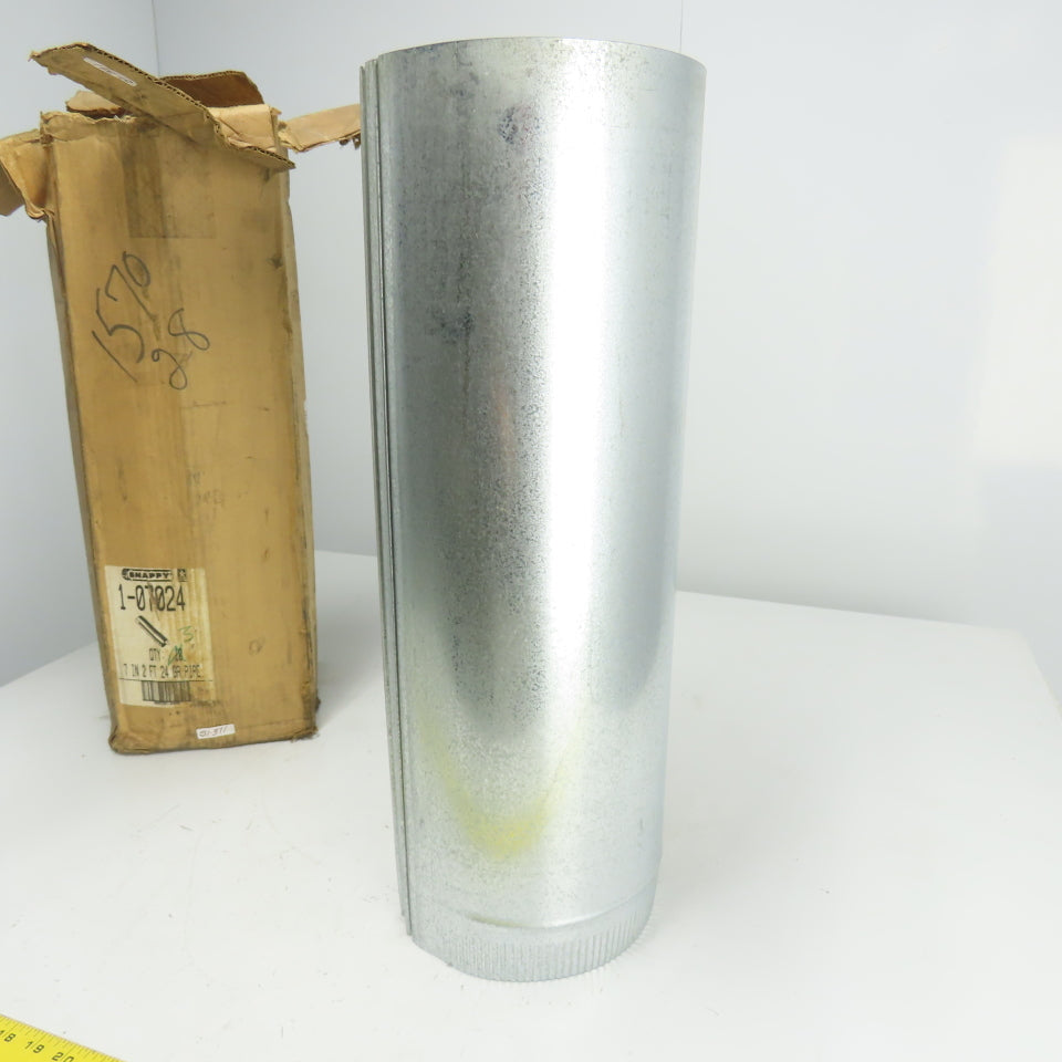 Snappy 1-07024 7" x 2' 24 GA Galvanized Pipe Lot Of 3