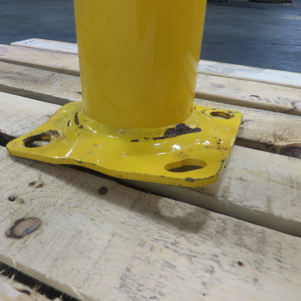 4-1/2" OD x 35" Tall Floor Mount Guard Column Post Safety Yellow Lot Of 2