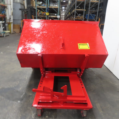 2-1/2 Cubic Yard Light Duty Self Dumping Trash Scrap Hopper W/Casters NEW PAINT