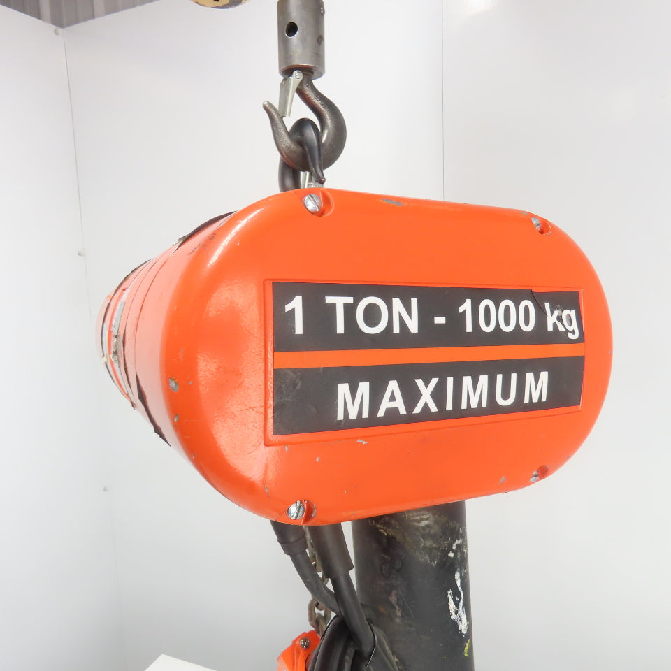 CM Lodestar Model L 1 Ton 2000LB Electric Cain Hoist 15' Lift 16FPM 230/460V