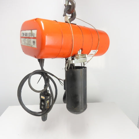 CM Lodestar Model L 1 Ton 2000LB Electric Cain Hoist 10' Lift 16FPM 230/460V