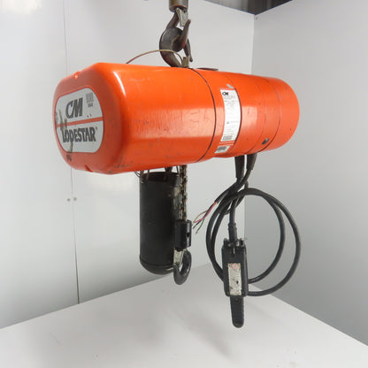 CM Lodestar Model L 1 Ton 2000LB Electric Cain Hoist 10' Lift 16FPM 230/460V