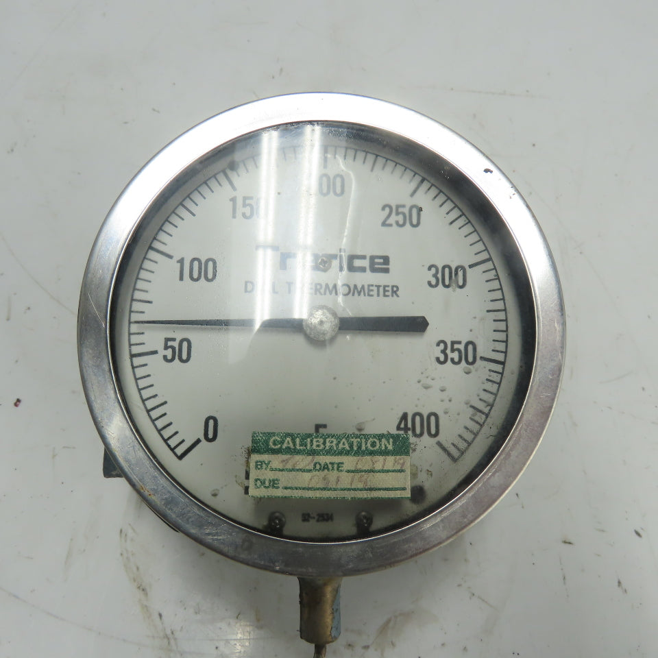 Trerice 4-3/4" OD Dial Thermometer Guage 0-400
