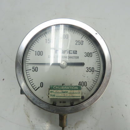 Trerice 4-3/4" OD Dial Thermometer Guage 0-400