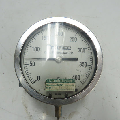 Trerice 4-3/4" OD Dial Thermometer Guage 0-400