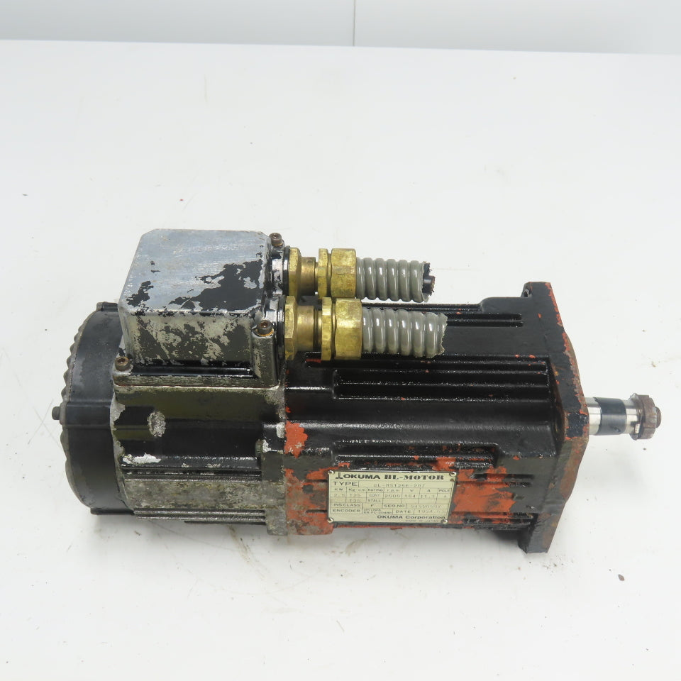Okuma BL-MS125E-20T 2.5KW Servo Motor 2000RPM 164V 11.1A 4-Pole W/ Encoder