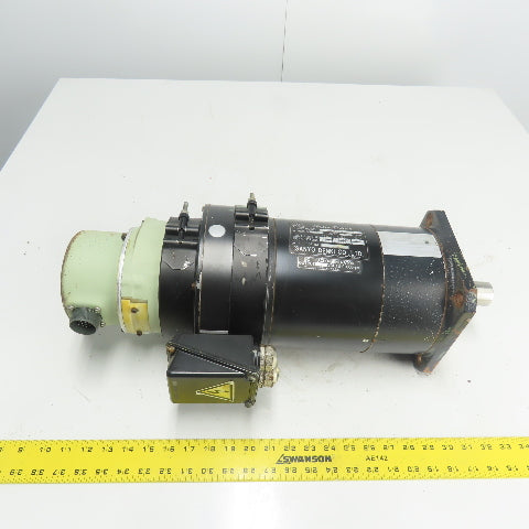 Sanyo CN-1000BT-10 Super Driver Servo Motor 120V 1000RPMW/ Encoder And Brake