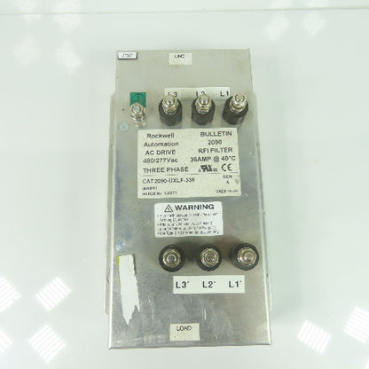 Rockwell Automation CAT 2090-UXLF-336 AC Line RFI Filter 480/277VAC 3Ph 36A