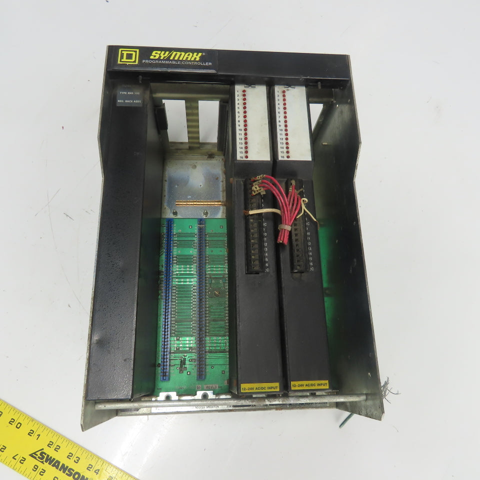Square D 8030 RRK-100 SY/Max 5-Slot Rack Chassis W/(2) 8000 RDI-116 Input Module