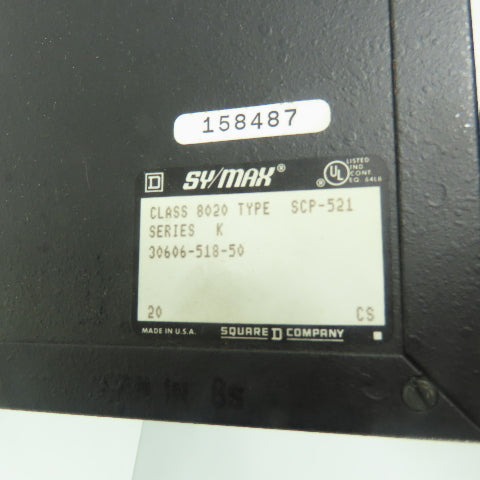 Square D Class 8020 Type SCP-521 SY/Max Processor Unit Ser K