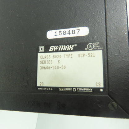 Square D Class 8020 Type SCP-521 SY/Max Processor Unit Ser K