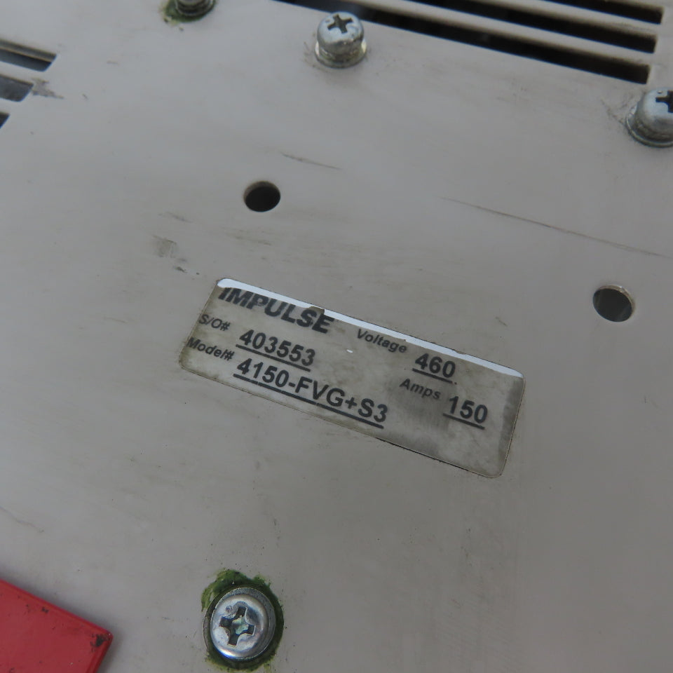 Yaskawa CIMR-F7U4075 Impulse 4150-FVG+S3 AC Drive 3Ph 480V 120KVA 150A