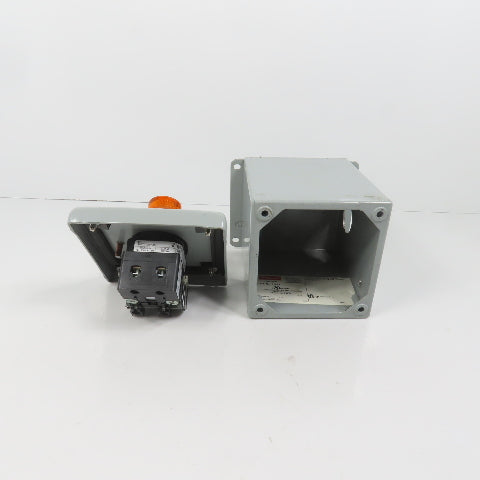 Hoffman E1PBX Nema 12, 13 Pushbutton Enclosure W/ Allen Bradley 800TC-QBH2A