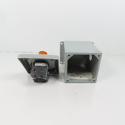 Hoffman E1PBX Nema 12, 13 Pushbutton Enclosure W/ Allen Bradley 800TC-QBH2A