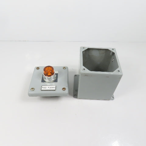 Hoffman E1PBX Nema 12, 13 Pushbutton Enclosure W/ Allen Bradley 800TC-QBH2A
