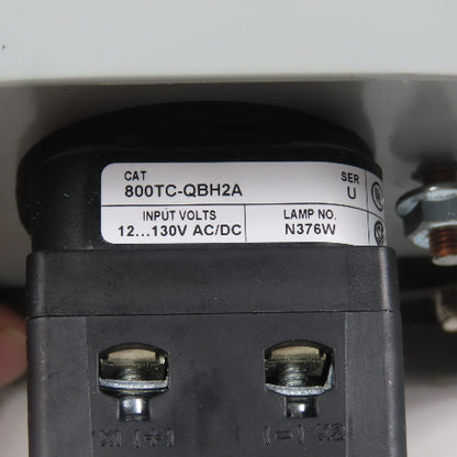 Hoffman E1PBX Nema 12, 13 Pushbutton Enclosure W/ Allen Bradley 800TC-QBH2A