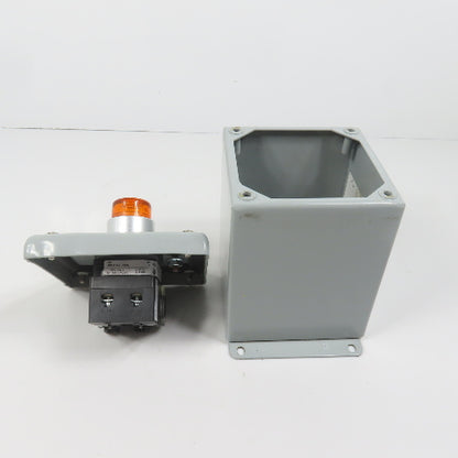 Hoffman E1PBX Nema 12, 13 Pushbutton Enclosure W/ Allen Bradley 800TC-QBH2A
