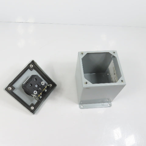 Hoffman E1PBX Nema 12, 13 Pushbutton Enclosure W/ Allen Bradley 800TC-QBH2A