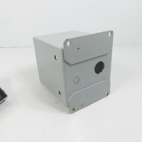 Hoffman E1PBX Nema 12, 13 Pushbutton Enclosure W/ Allen Bradley 800TC-QBH2A