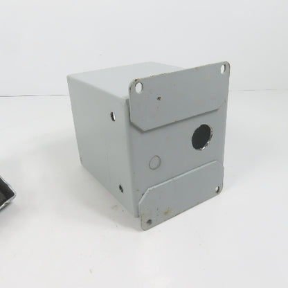 Hoffman E1PBX Nema 12, 13 Pushbutton Enclosure W/ Allen Bradley 800TC-QBH2A