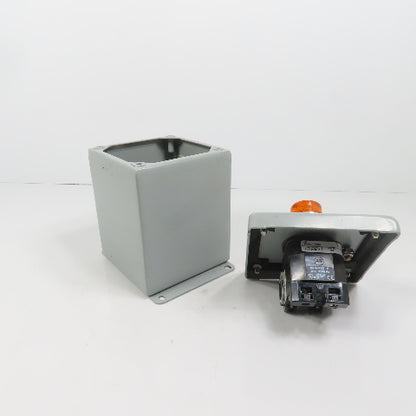 Hoffman E1PBX Nema 12, 13 Pushbutton Enclosure W/ Allen Bradley 800TC-PB16A
