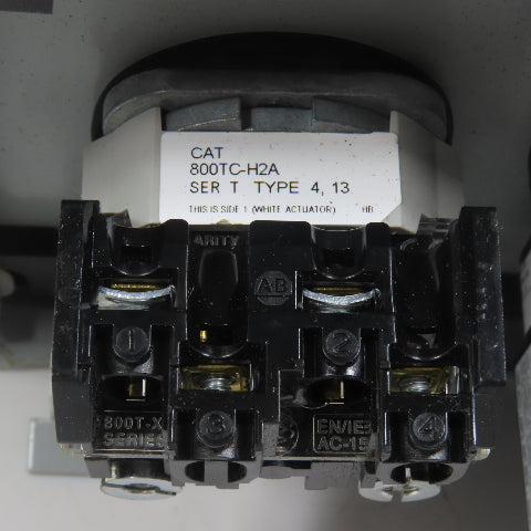 Hoffman E2PBX Nema 12, 13 Pushbutton Enclosure W/ Allen Bradley Switches