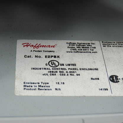 Hoffman E2PBX Nema 12, 13 Pushbutton Enclosure W/ Allen Bradley Switches
