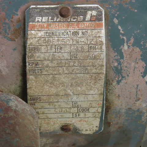 Reliance C48E1501N-JZ 1/3HP AC Electric Motor 1725RPM 115/230V 1PH 48 Frame
