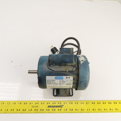 Leeson C4C34FH8B 1/2HP AC Electric Motor 3450RPM 115/230V 1PH S56 Frame Tested