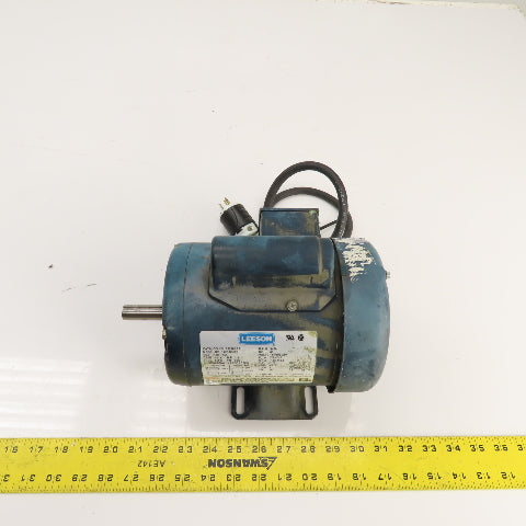 Leeson C4C34FH8B 1/2HP AC Electric Motor 3450RPM 115/230V 1PH S56 Frame Tested