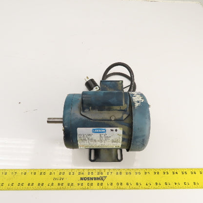 Leeson C4C34FH8B 1/2HP AC Electric Motor 3450RPM 115/230V 1PH S56 Frame Tested