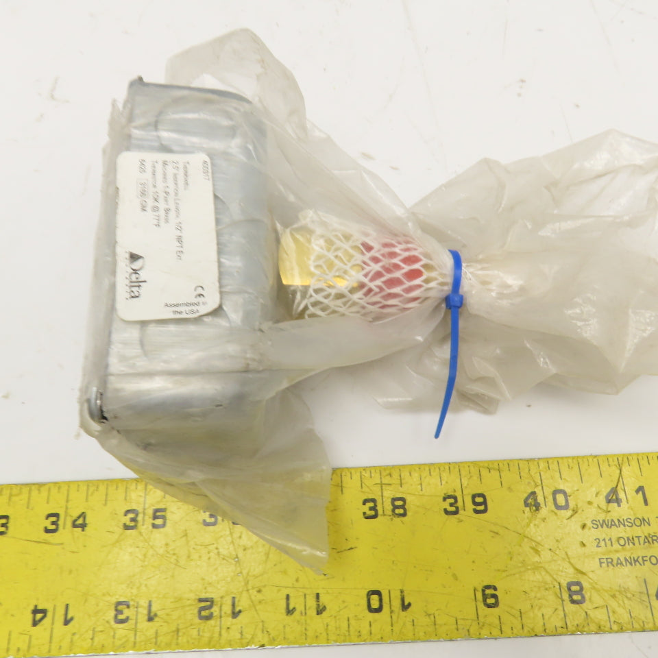 Delta Controls 400317 Machined Brass Thermowell 1/2" NPT 2.5" Insertion