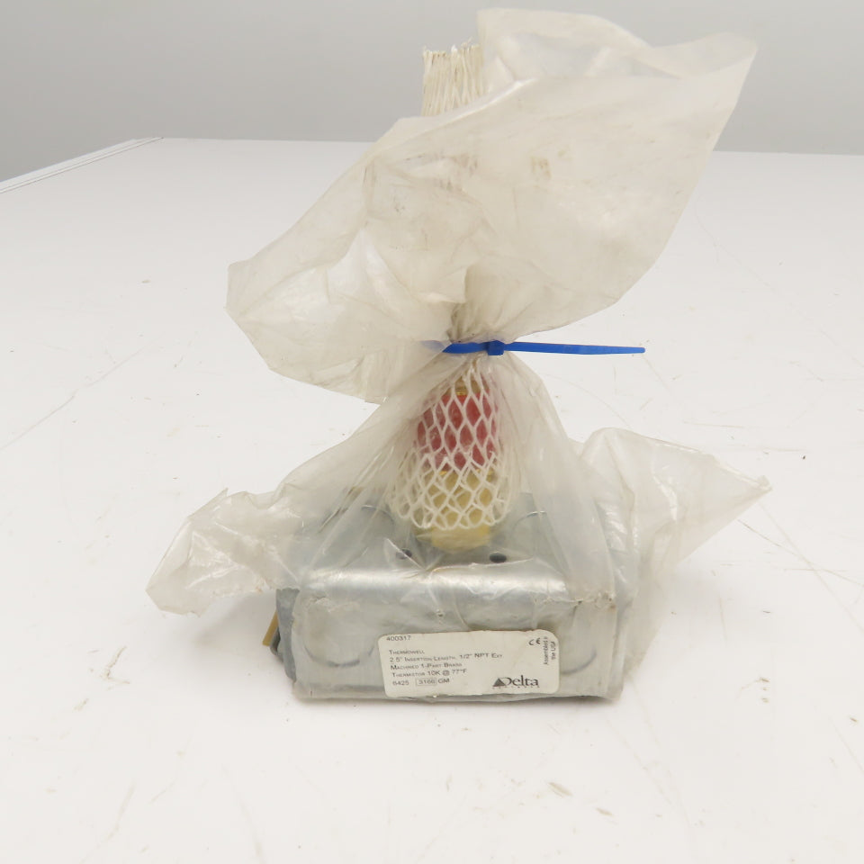 Delta Controls 400317 Machined Brass Thermowell 1/2" NPT 2.5" Insertion