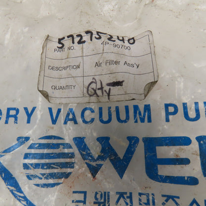 Kowel 4P-90700 Dry Vacuum Pump Breather Filter 3/8" NPT