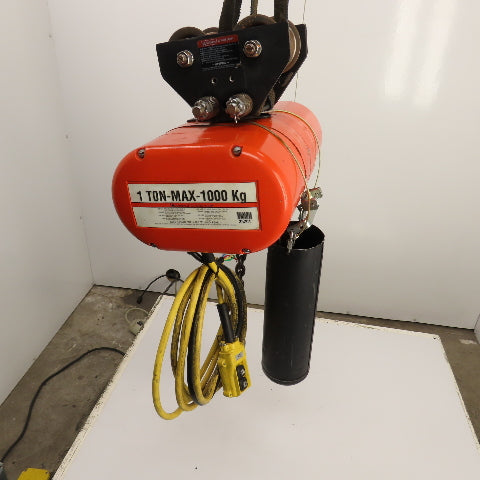 CM Lodestar Model L 1-Ton 2000LB Electric Chain Hoist 15' Lift 16FPM 230/460V