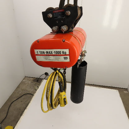 CM Lodestar Model L 1-Ton 2000LB Electric Chain Hoist 15' Lift 16FPM 230/460V