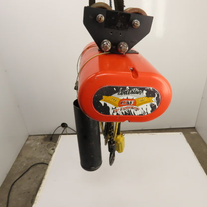 CM Lodestar Model L 1-Ton 2000LB Electric Chain Hoist 15' Lift 16FPM 230/460V