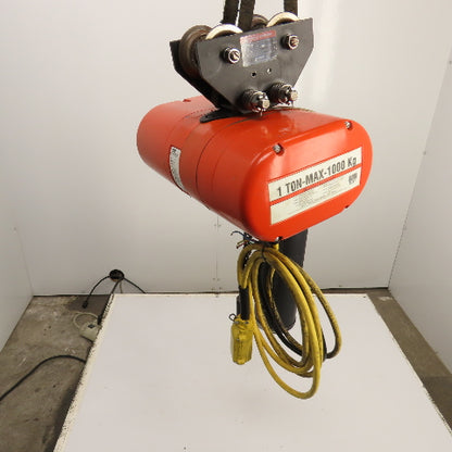 CM Lodestar Model L 1-Ton 2000LB Electric Chain Hoist 15' Lift 16FPM 230/460V