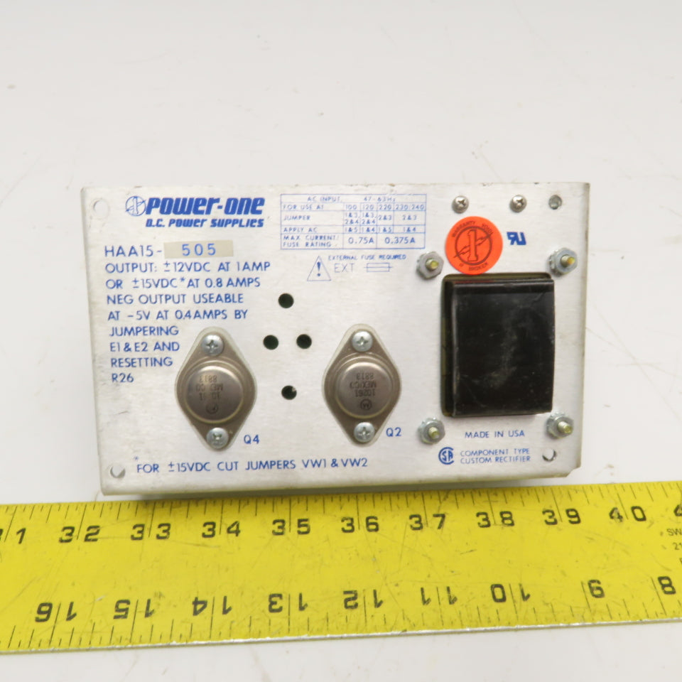 Power One HAA15-505 12VDC  +/- 1A DC Power Supply 100-240V Input