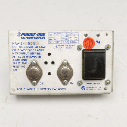 Power One HAA15-505 12VDC  +/- 1A DC Power Supply 100-240V Input