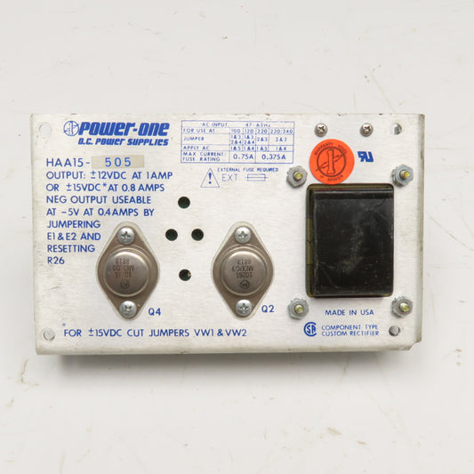 Power One HAA15-505 12VDC  +/- 1A DC Power Supply 100-240V Input