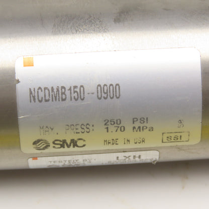 SMC NCDMB150-0900 1-1/2" Bore 9" Stroke Double Acting Air Cylinder