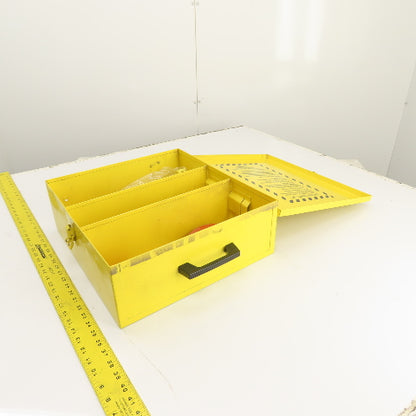 Wall Mount Lockout Tagout Station Box 16" x 15" x 6" W/ Misc. Supplies