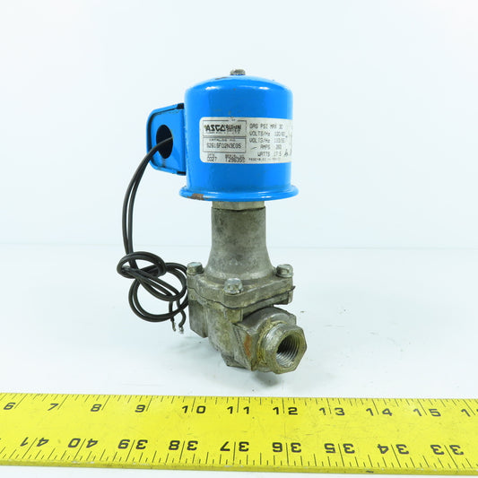 Asco S261SF02N3EG5 Solenoid Gas Valve 30PSI 120V Coil 3/4"