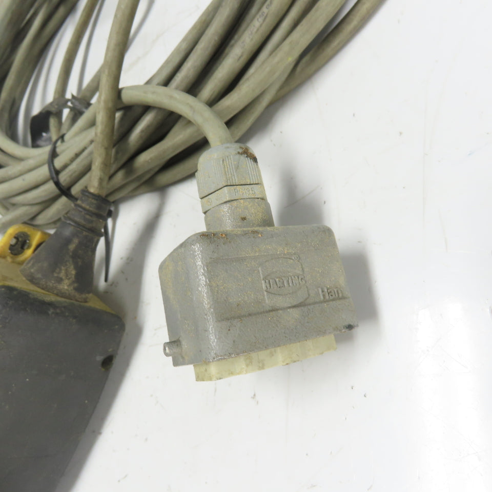 Telemecanique Control Station Pendant W/ Corset Cable 6-Pin Male Harting Plug