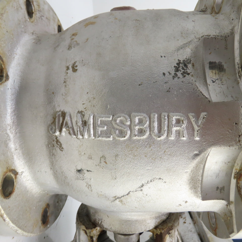 Jamesbury 6" Pneumatic Actuated CF8M Valve W/ Bailey Positioner