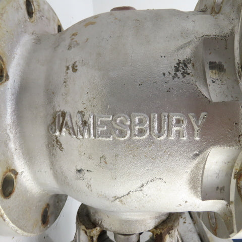 Jamesbury 6" Pneumatic Actuated CF8M Valve W/ Bailey Positioner